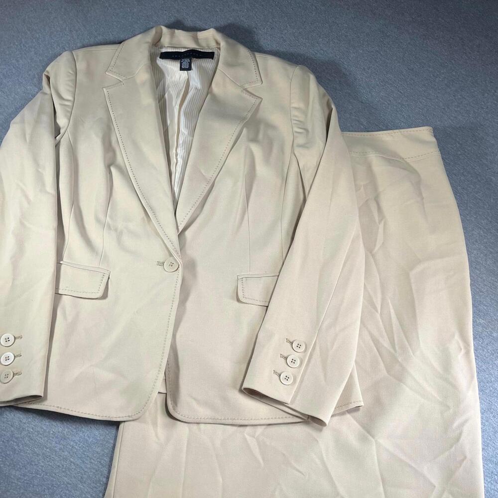 Apostrophe Two Piece Women's Beige Blazer Size 12 & Woman’s Skirt size 10